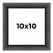 10x10 Refined Picture Frame with UV-Resistant Acrylic & Acid Free Backing, Available in 5 Finishes - Black, Blue, Gold, Silver, and White